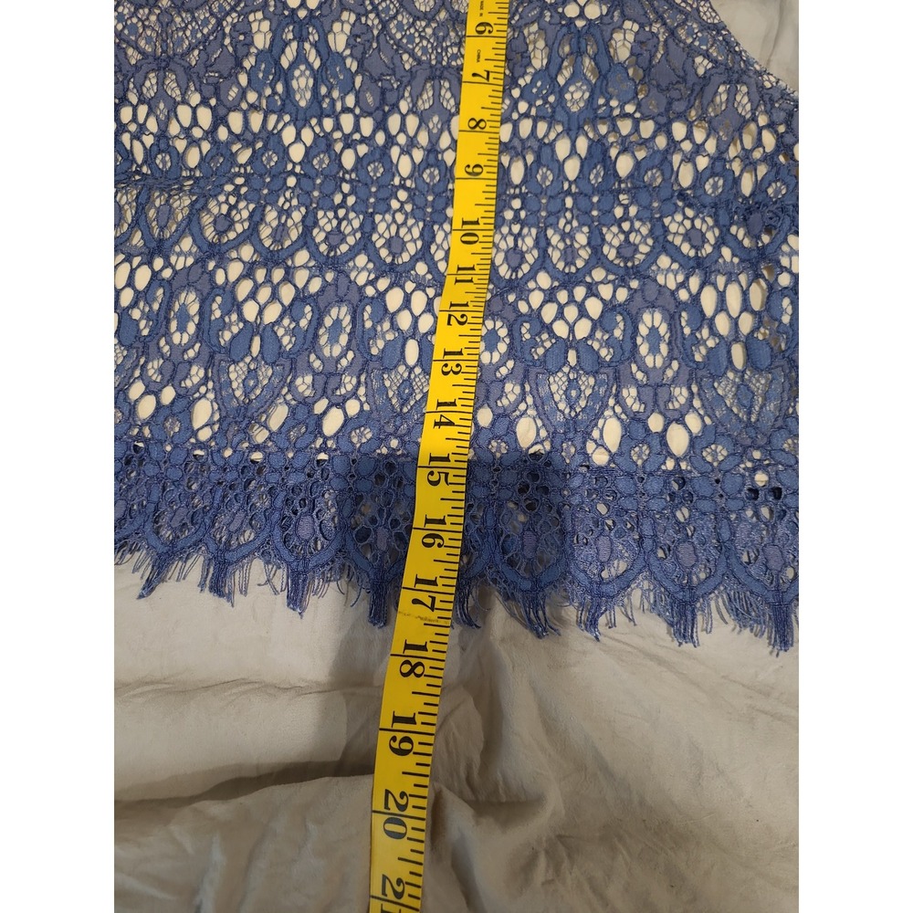 Anthropologie Seen Worn Kept‎ Lace tank blue regal dainty feminine Women SZ 8 - Picture 11 of 12